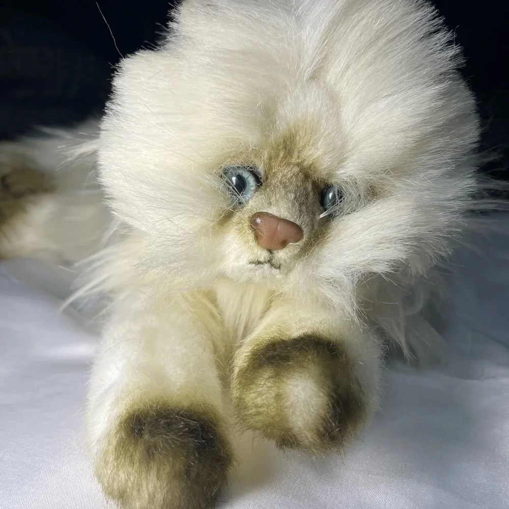 Vintage Yomika Persian Cat Plush Shaggy Furry‎ Russ Stuffed Animal Toy